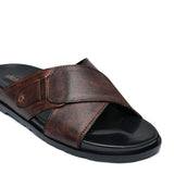 Brown Cross Slipper SA150