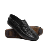 Black Woven Loafer LS10