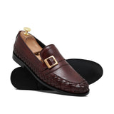 Brown 2-Tone Woven Style Shoe FZ09