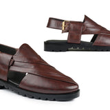 Leather Luxe Brown Sandal DZ41