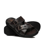 Brown Double Buckle Slipper GT01
