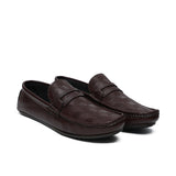 Brown Textured Loafer LS22