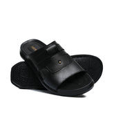 Black Leather Slipper GT34