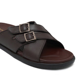 Brown Cross Slipper SU07