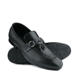 Sleek Black Shoes with Tassel Detail PA15