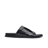 Black Two Monk Croc Slipper SJ01