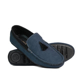 Blue Suede Tassel Loafer LS80