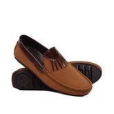 Brown Suede Tassel Loafer LS74