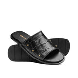 Black Sleek Croc Slipper SA09