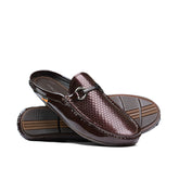 Brown Circle Textured Mule MA07