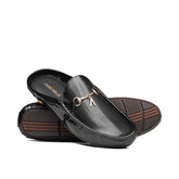 Black Patent Textured Mule MA02