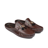 Brown Buckle Tassel Mule MS10