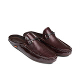 Brown Circle Textured Mule MA07