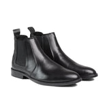 Black Leather Chelsea Boots PD01