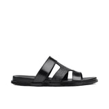 Black Croc Leather Slipper SJ05
