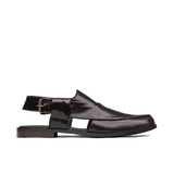 Brown Patent Peshawari Chappal DZ29