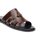 Brown Casual Tassel Slipper SA07