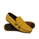 Yellow Elegant Suede Loafer LS63