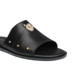 Men Black Head Buckle Slipper Sa18