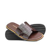 Brown Croc Slipper SA54