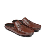 Brown Frill Mule MA09