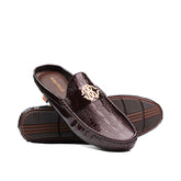 Burgundy Patent Buckle Mule MA03