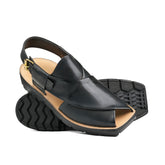 Black Patent Peshawari Chappel DZ13