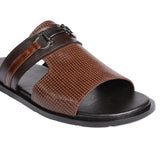 Brown Buckle Dotted Slipper SA08