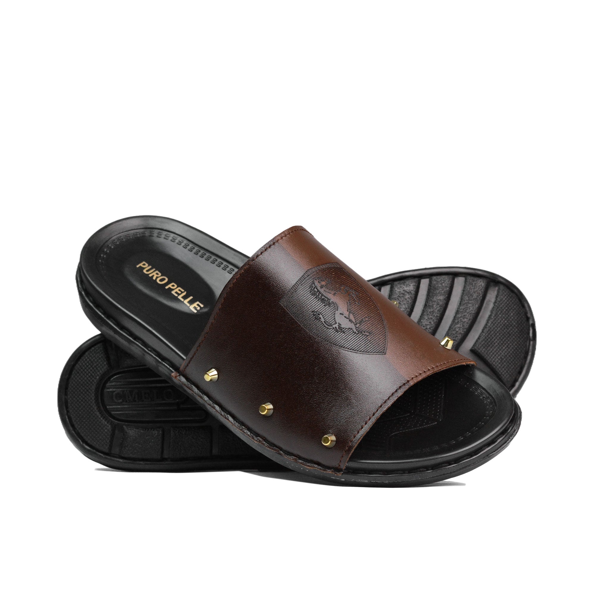 Pelle Premium Slippers Pelle Albero Women Brown Leather Flat