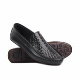 Black Woven Loafer LS26