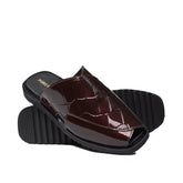 Maroon Patent Peshawari Mule SA04