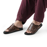 Elegant Brown Slide Slipper SA60