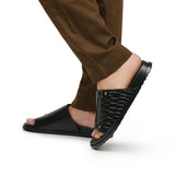 Black Two Monk Croc Slipper SJ01