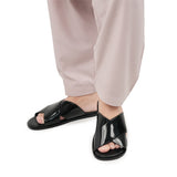Black Cross Patent Slipper SA40