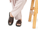 Brown Woven Slipper SA50
