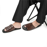 Brown Frill Slipper Sa25