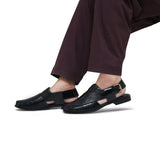 Black Croc Peshawari Chappal DZ03