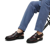 Maroon Brogue Peshawari Chappal DAZ7