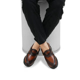 Deep Chestnut Brogue Peshawari Chappal DAZ9