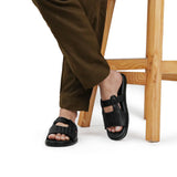 Charcoal black Slippers SA87