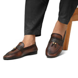 Brown Tassel Slip-On Shoes PA35