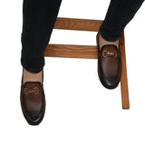 Bronze Folding Shoe with Elegant Buckle PA53