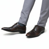 Brown Croc Lace Shoe PJ20