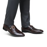 Brown Singal Monk Leather Shoe PJ19