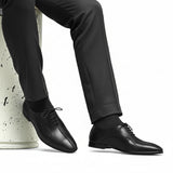 Black Lace Leather Shoe PJ17