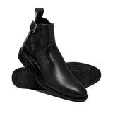 Singal Strap Black Ankle Boots pz10