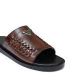 Brown Woven Slipper SA37