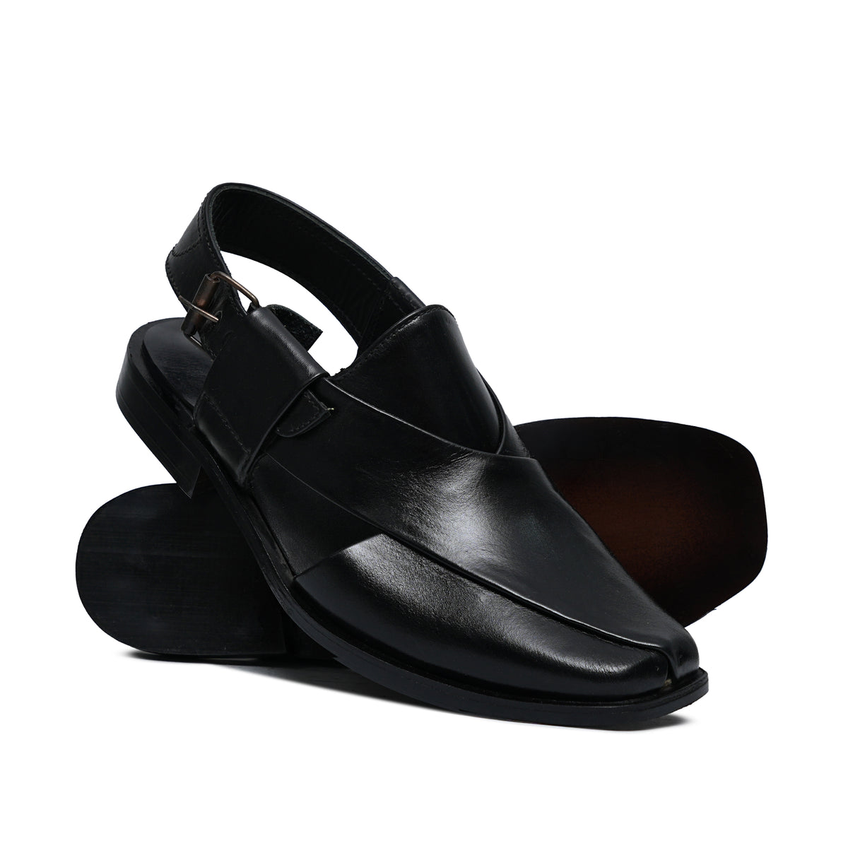 Black Leather Sandal GT20