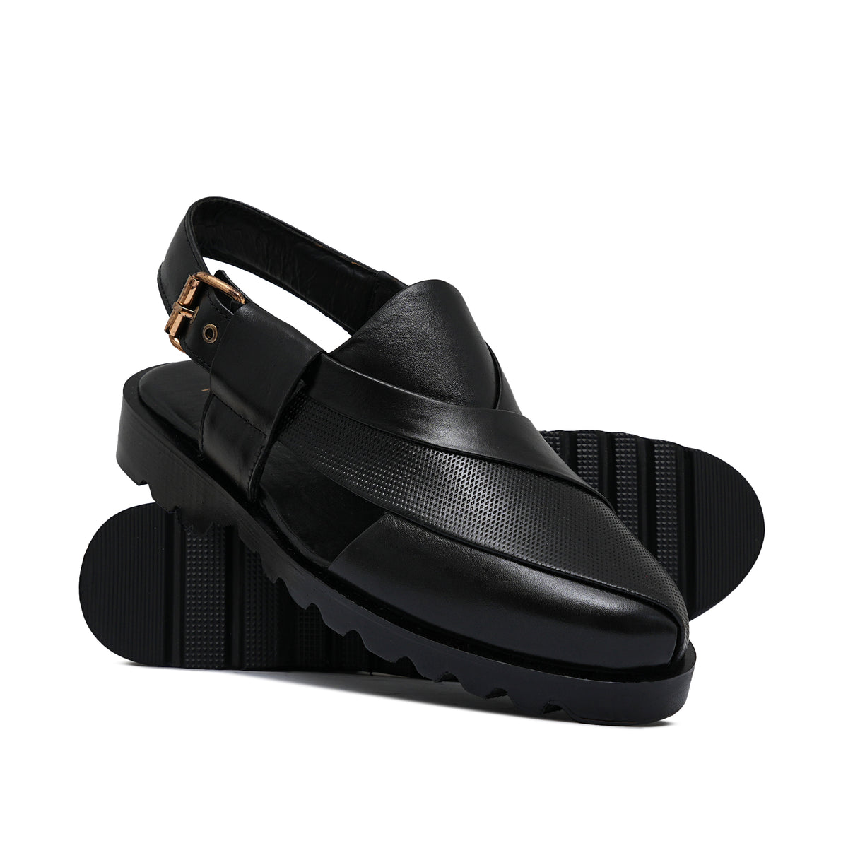 Black Peshawari Chappal Da31