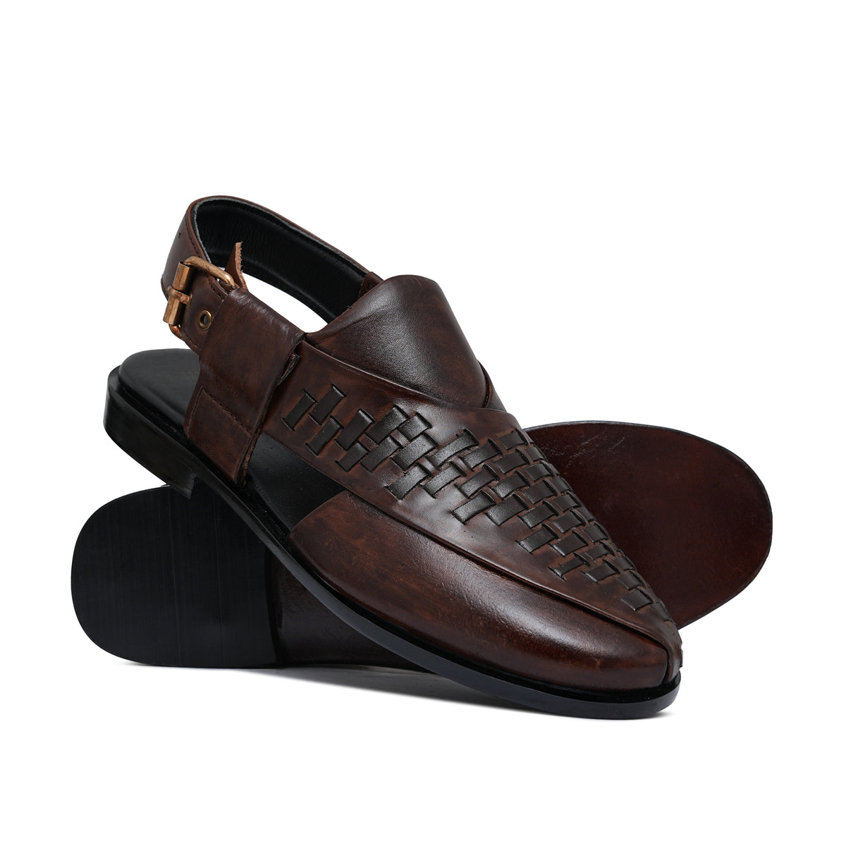 Brown Leather Sandal Da48